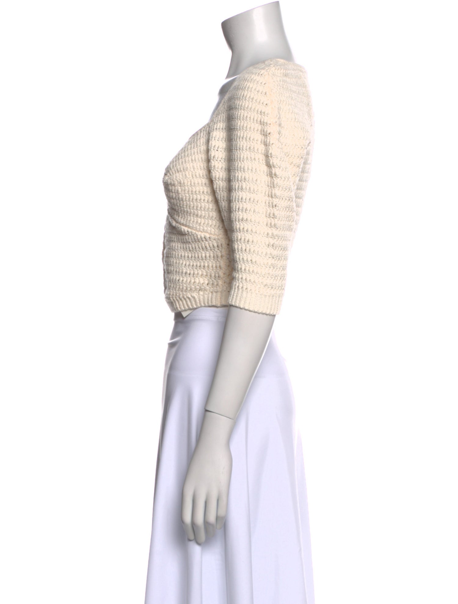 A.L.C. V-Neck Three-Quarter Sleeve Crop Top w/ Tags