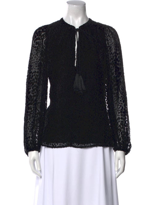 A.L.C. Lace Pattern Crew Neck Blouse