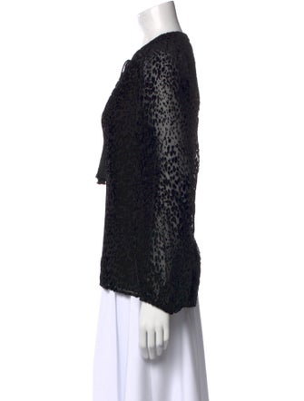 A.L.C. Lace Pattern Crew Neck Blouse