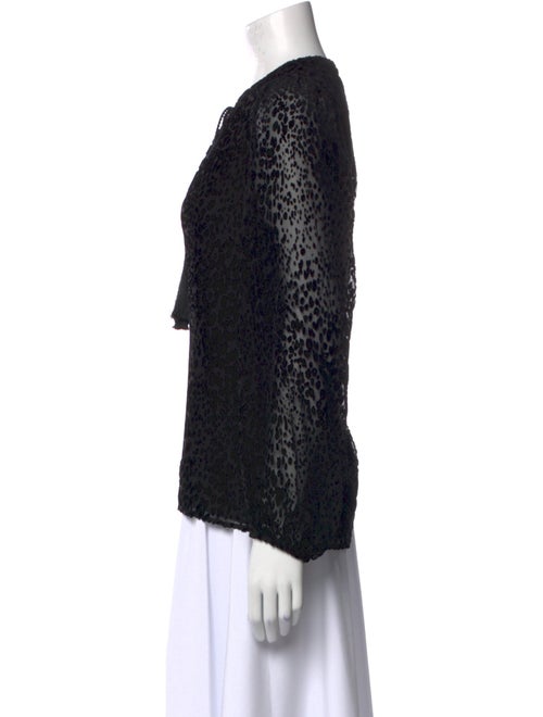 A.L.C. Lace Pattern Crew Neck Blouse