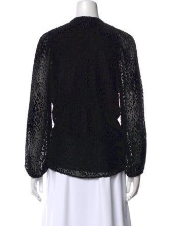 A.L.C. Lace Pattern Crew Neck Blouse