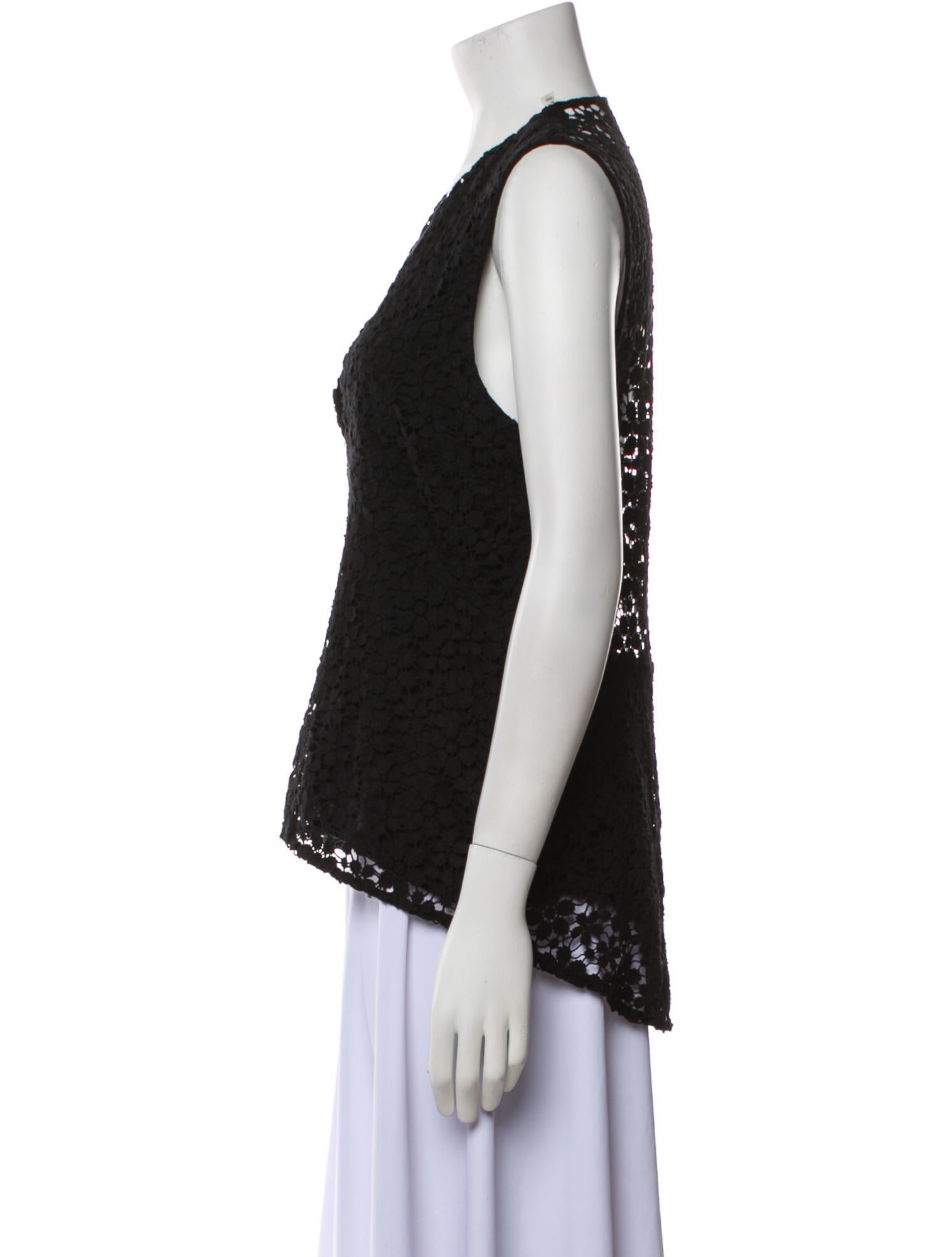 A.L.C. Crochet Plunge Neckline Top