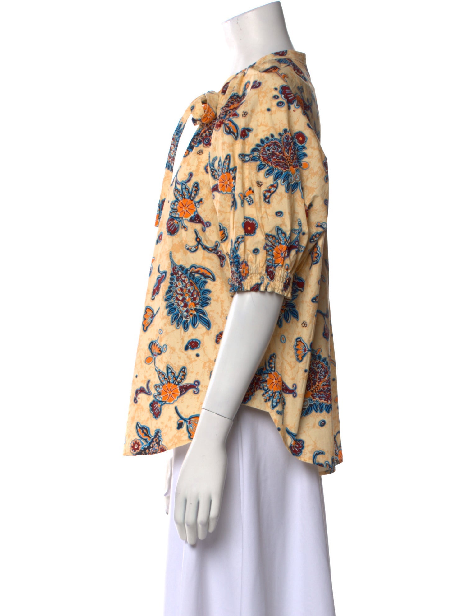 A.L.C. Floral Print Crew Neck Blouse w/ Tags