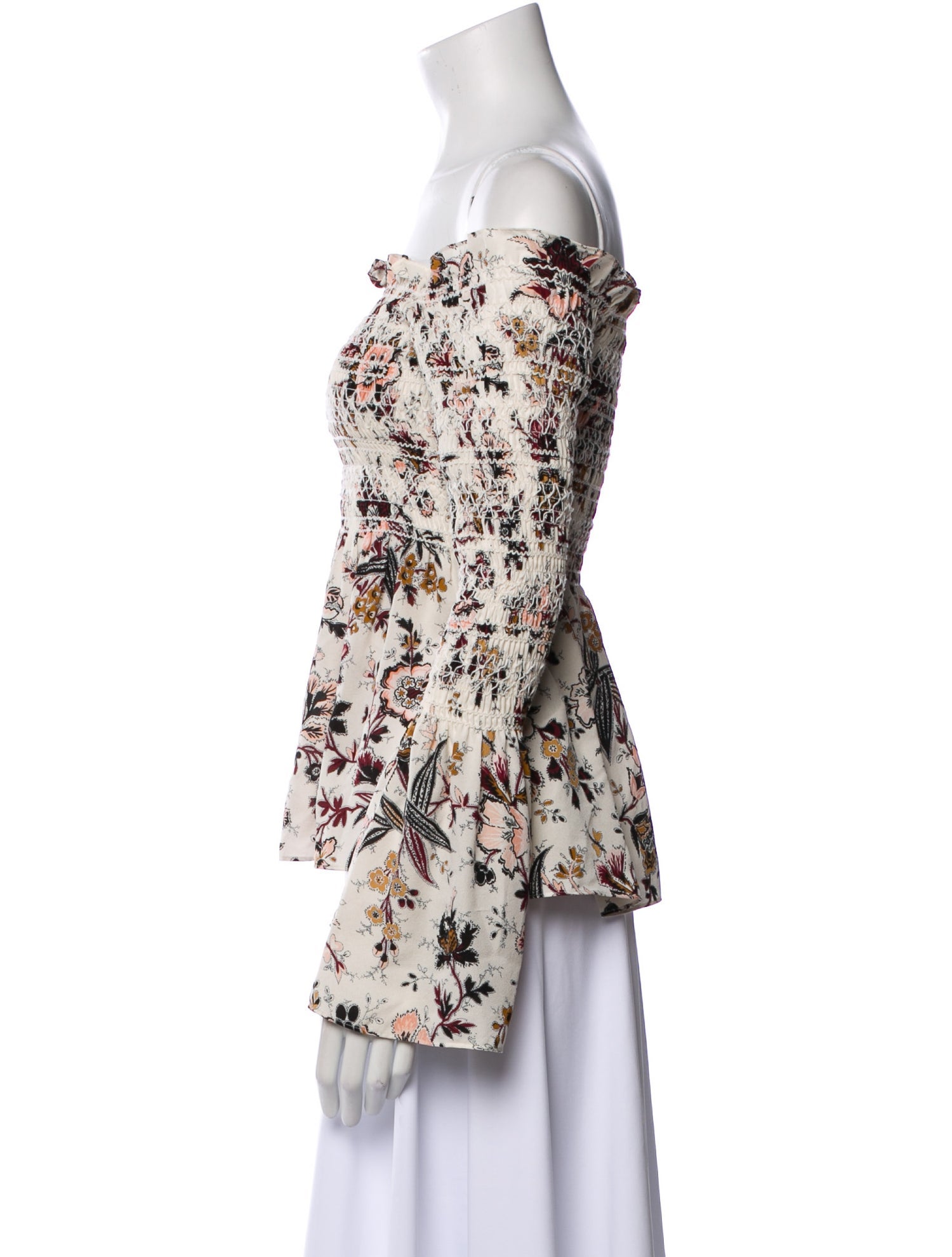 A.L.C. Silk Floral Print Top