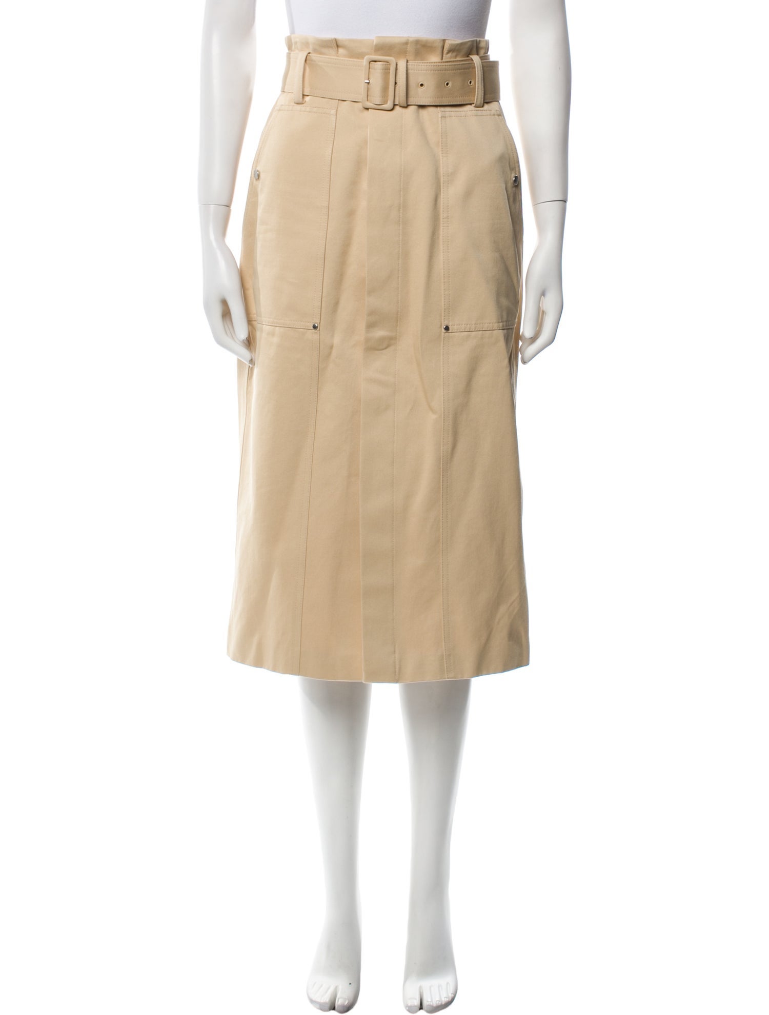 A.L.C. Pleated Accents Midi Length Skirt