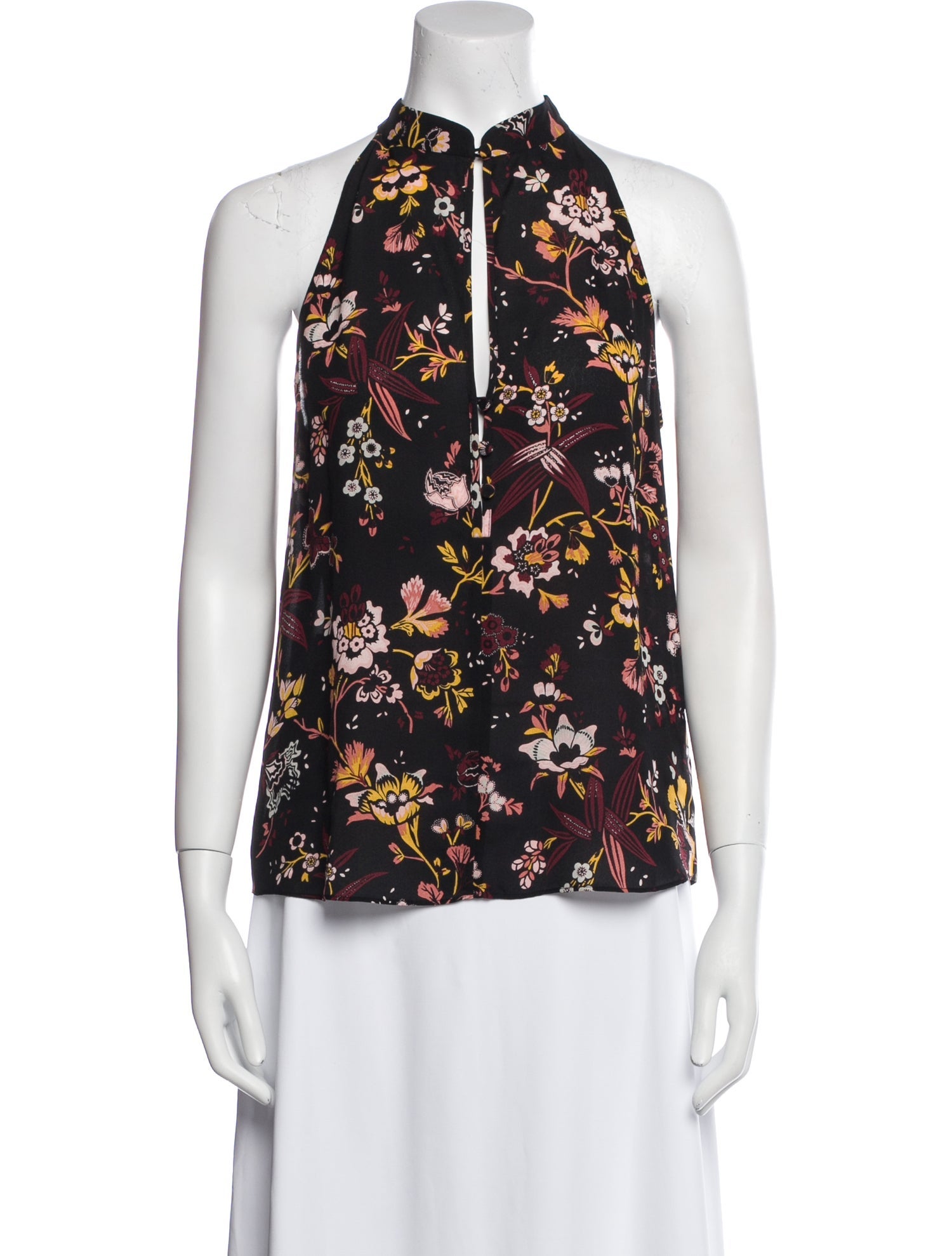 A.L.C. Silk Floral Print Blouse