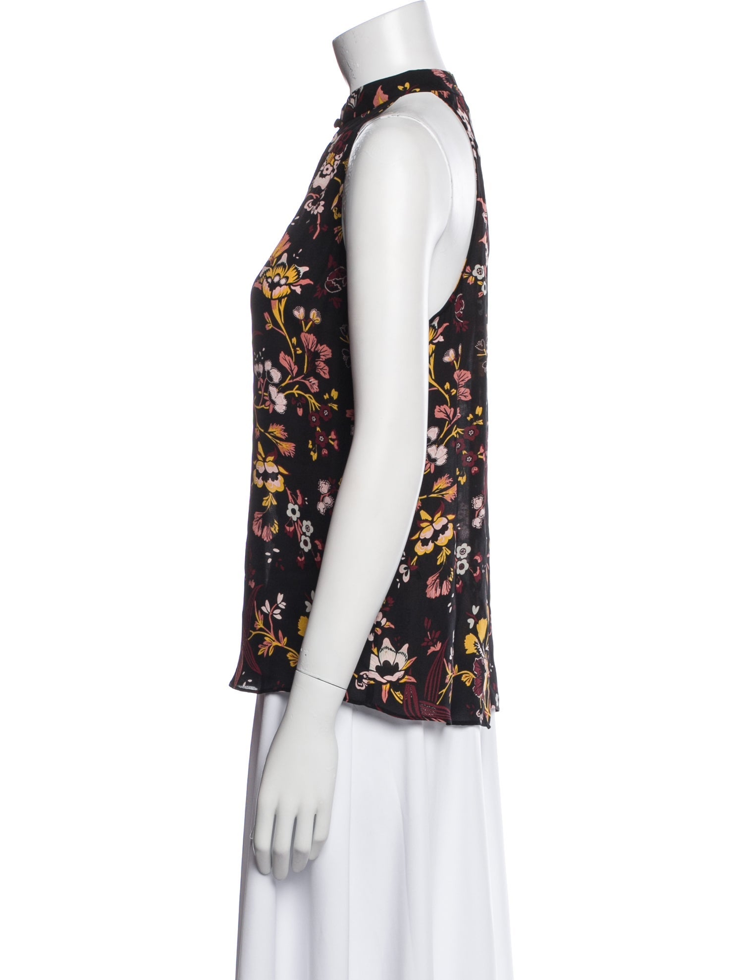 A.L.C. Silk Floral Print Blouse