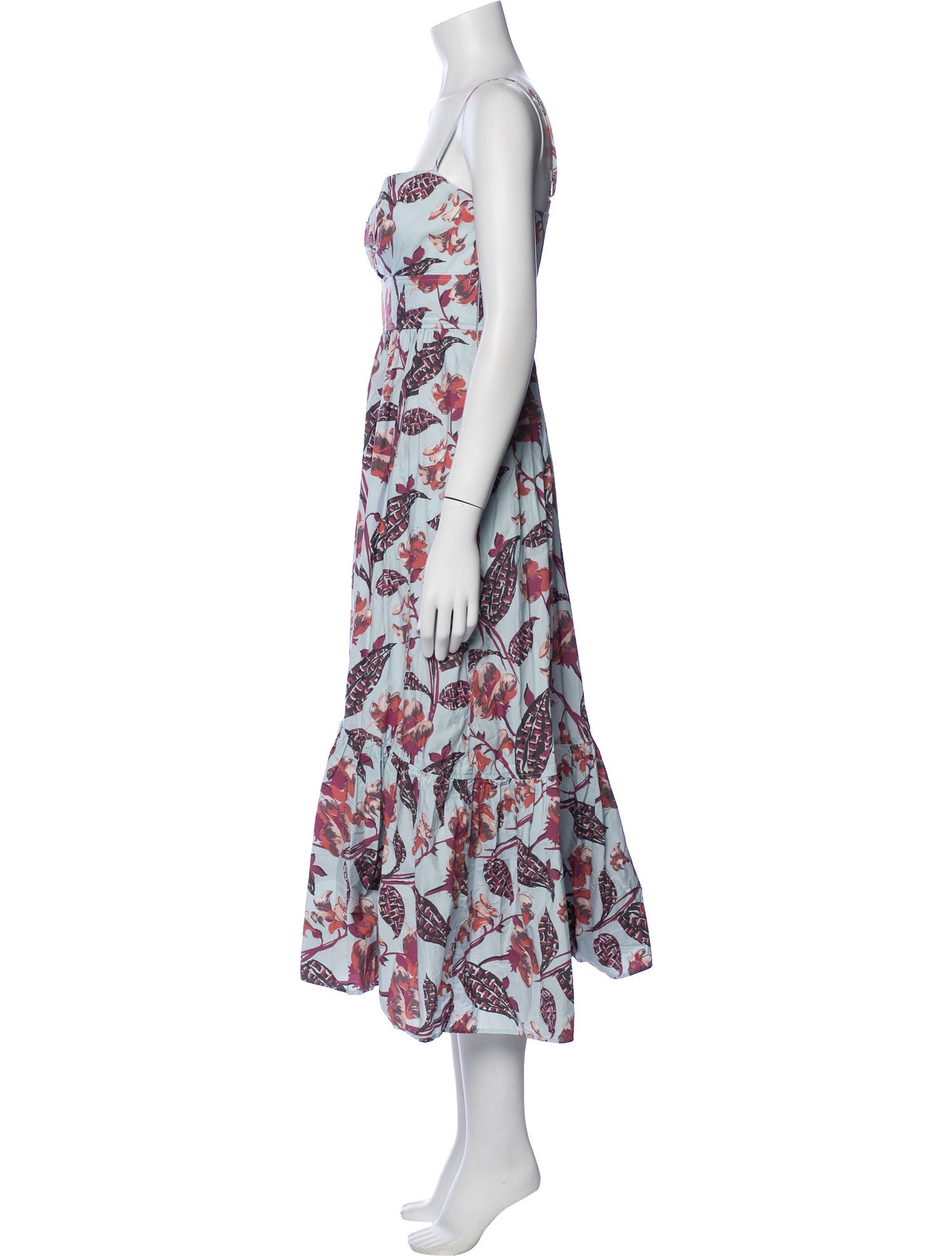 A.L.C. Floral Print Midi Length Dress