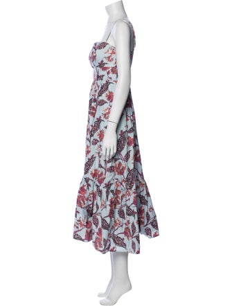 A.L.C. Floral Print Midi Length Dress