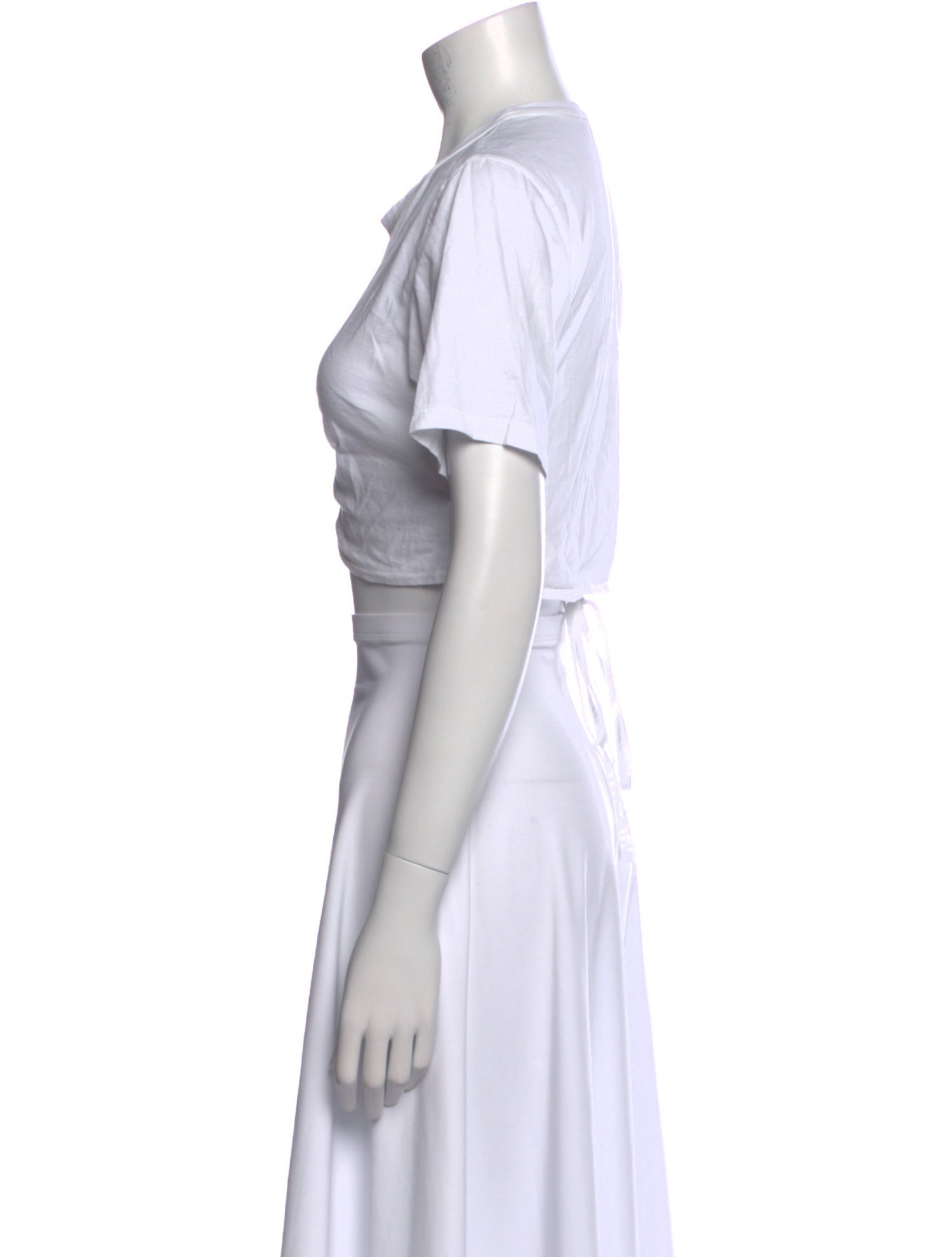 A.L.C. Crew Neck Short Sleeve Crop Top