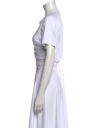 A.L.C. Crew Neck Short Sleeve Crop Top