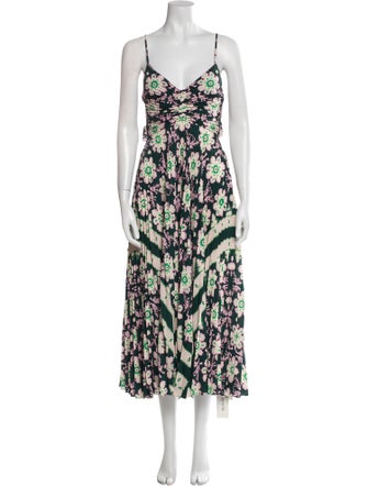 A.L.C. Floral Print Midi Length Dress