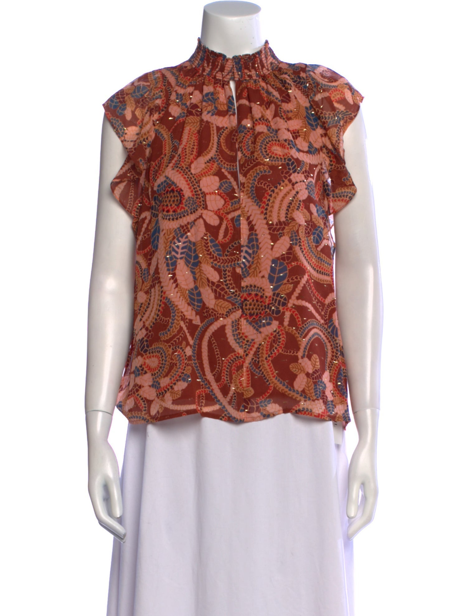 A.L.C. Silk Printed Blouse