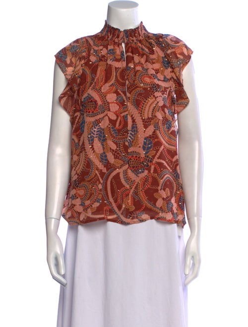 A.L.C. Silk Printed Blouse
