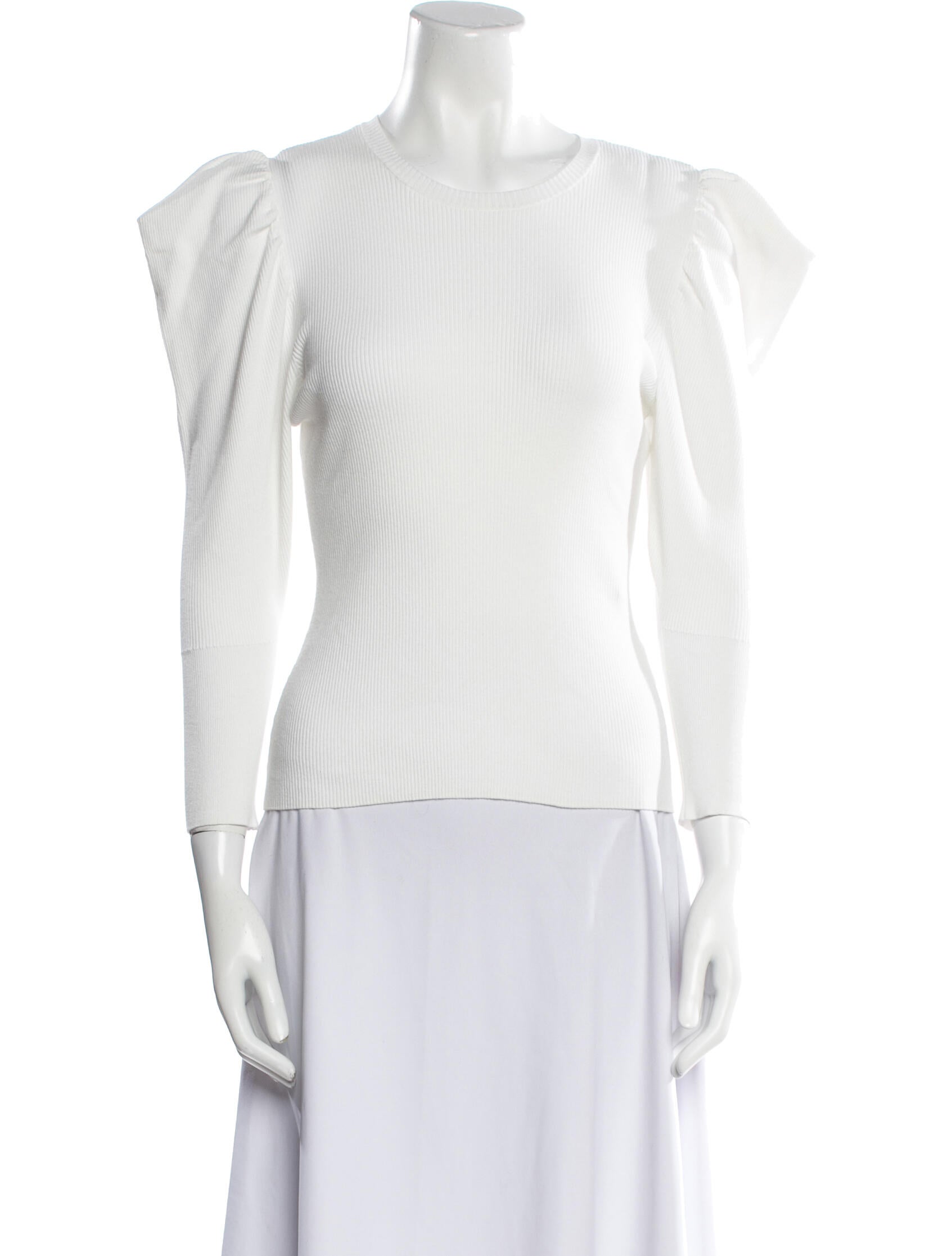 A.L.C. Crew Neck Three-Quarter Sleeve Top