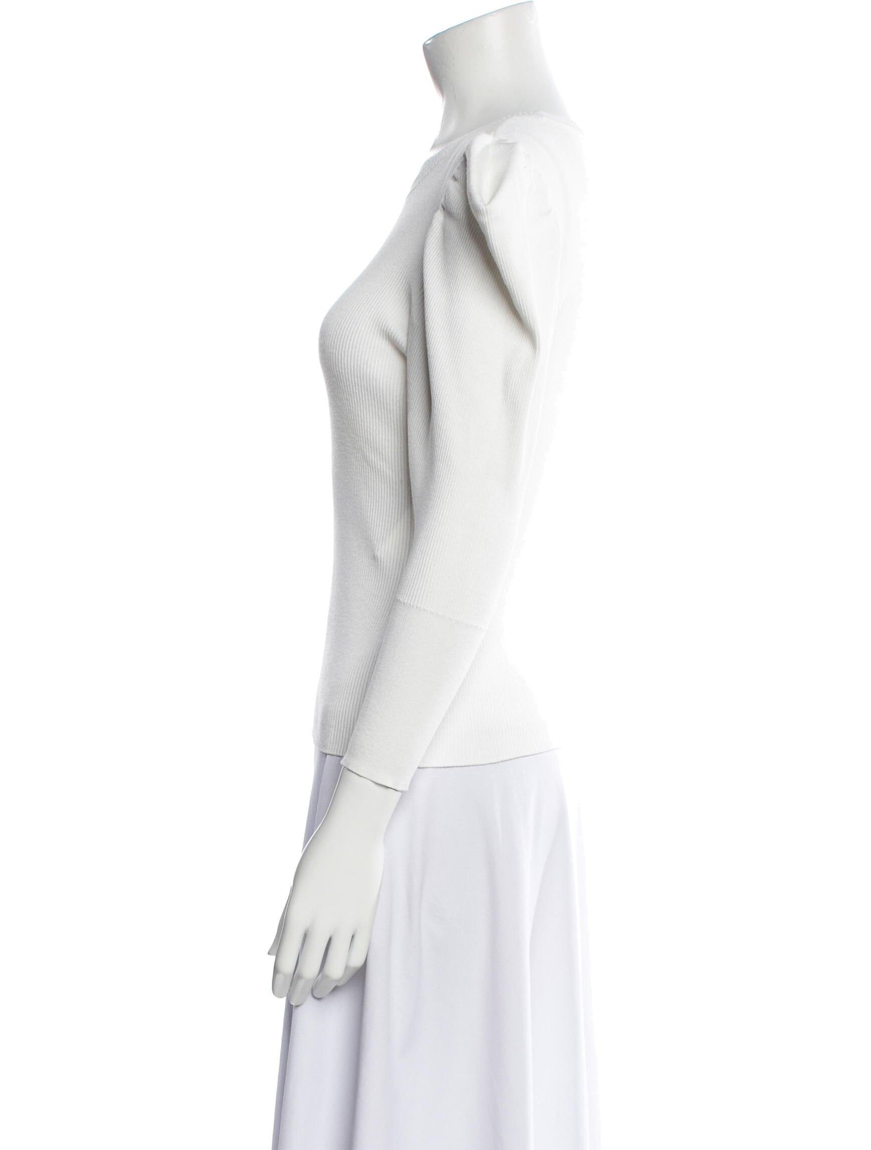 A.L.C. Crew Neck Three-Quarter Sleeve Top