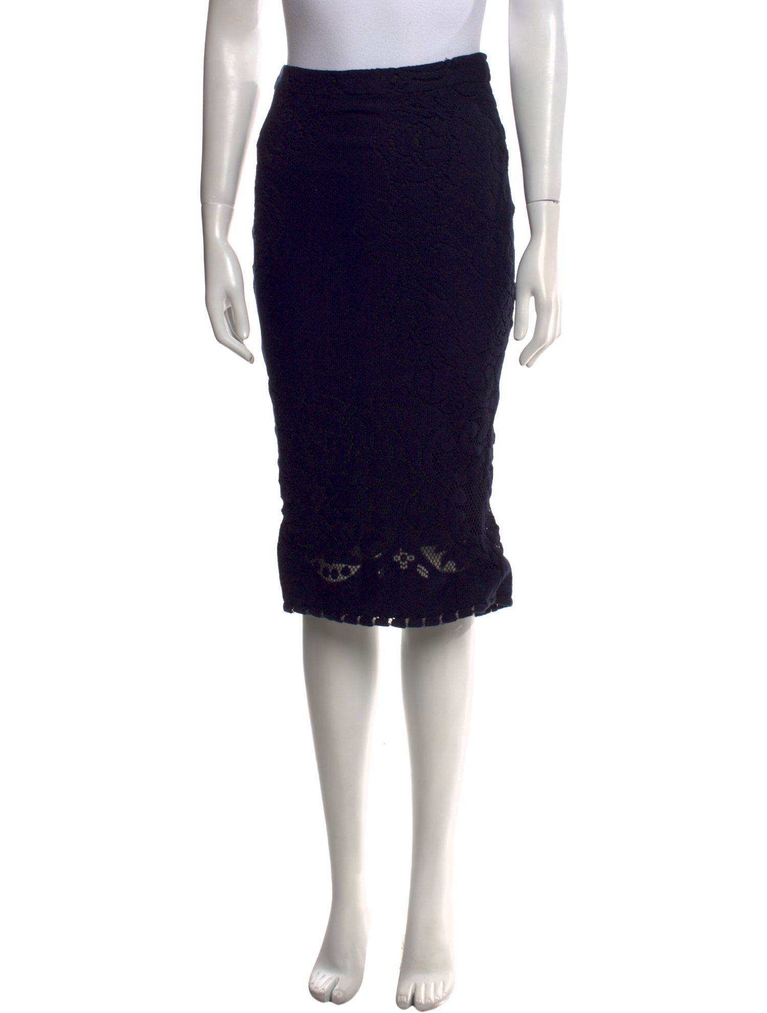 A.L.C. Crochet Trim Knee-Length Skirt