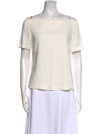 A.L.C. Bateau Neckline Short Sleeve T-Shirt