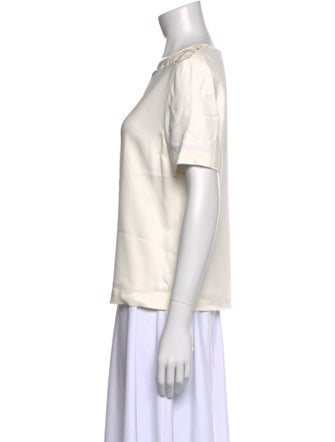 A.L.C. Bateau Neckline Short Sleeve T-Shirt