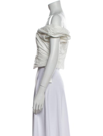 A.L.C. Off-The-Shoulder Short Sleeve Crop Top