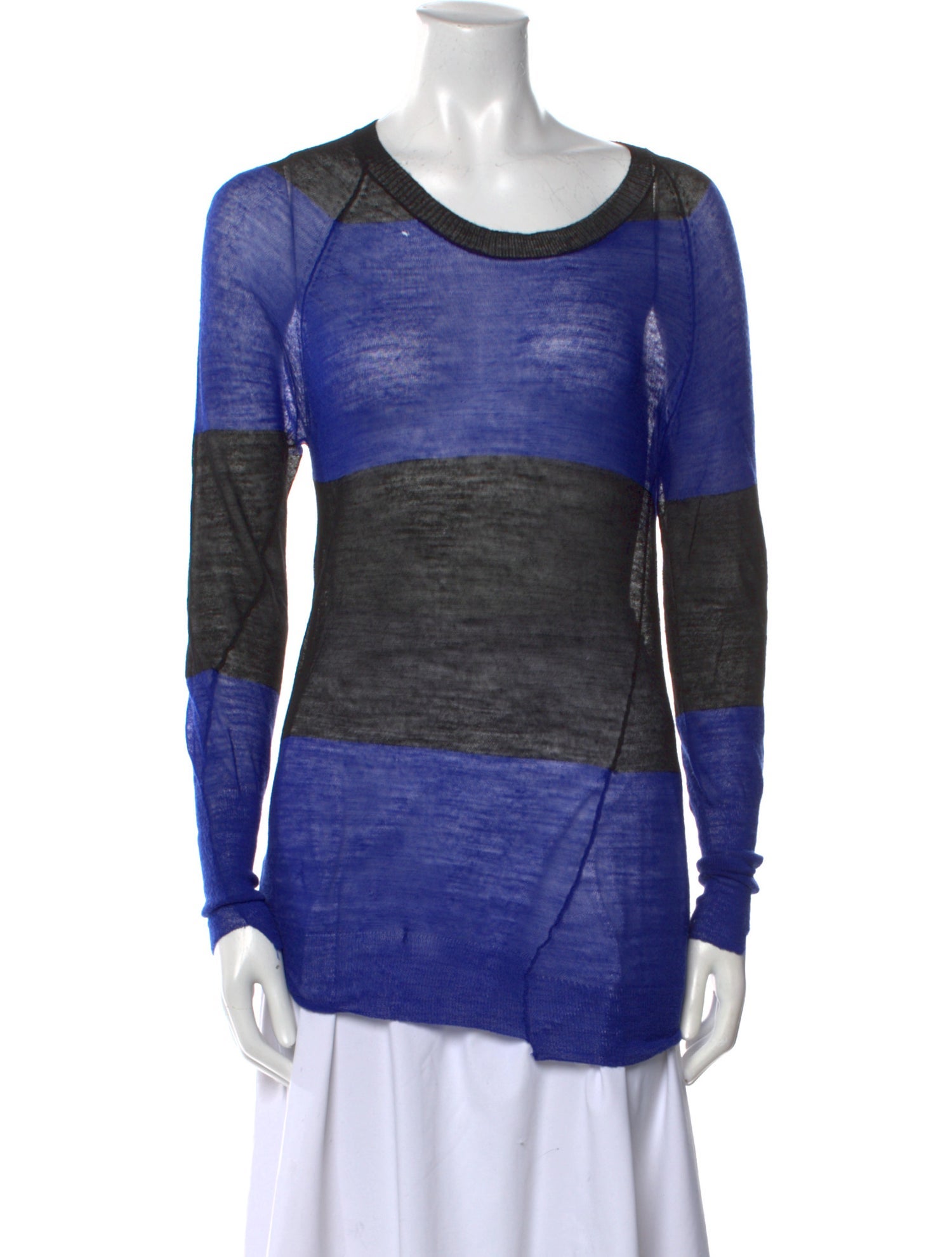 A.L.C. Striped Scoop Neck Sweater