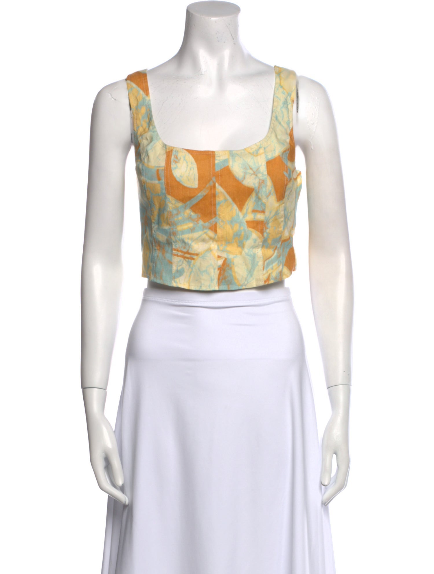A.L.C. Linen Floral Print Crop Top