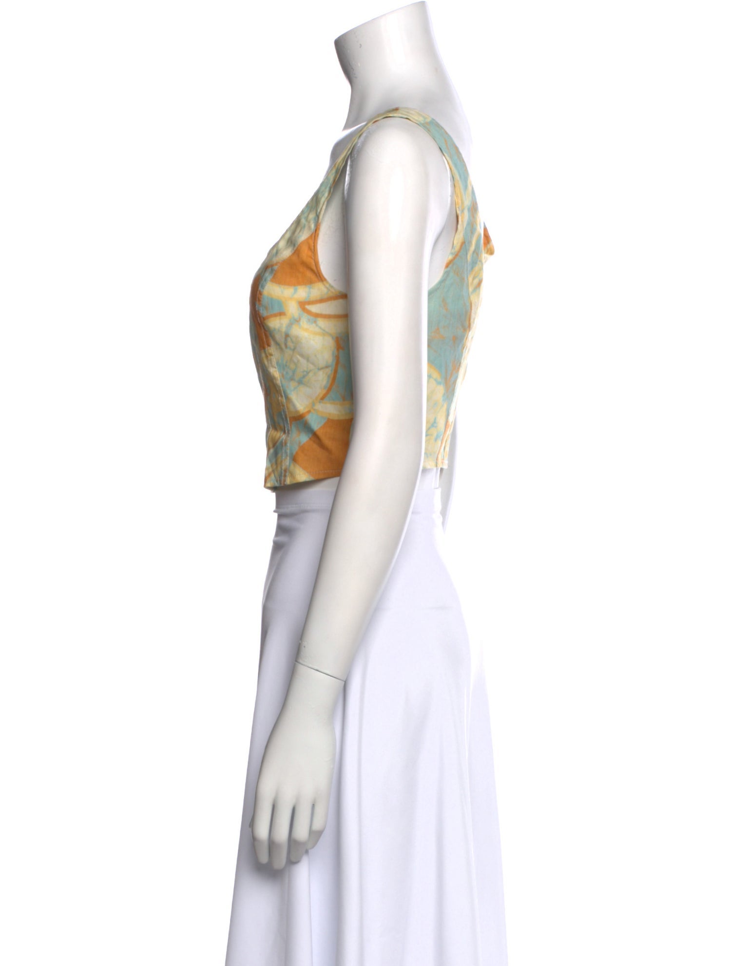 A.L.C. Linen Floral Print Crop Top