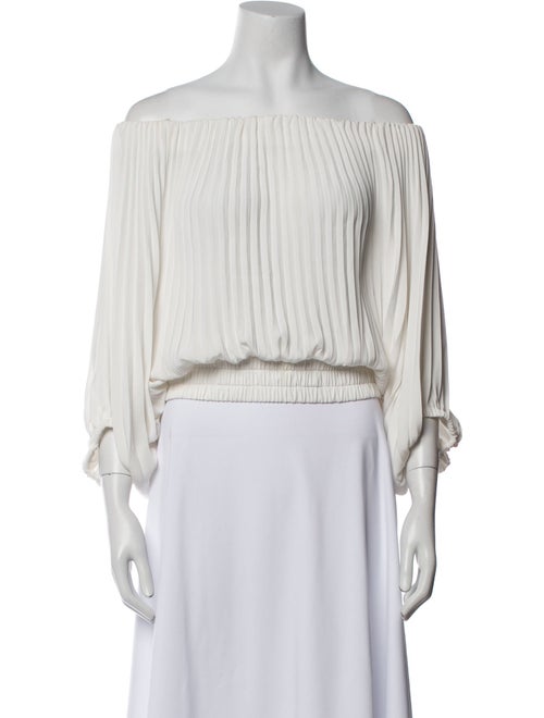 A.L.C. Off-The-Shoulder Three-Quarter Sleeve Crop Top