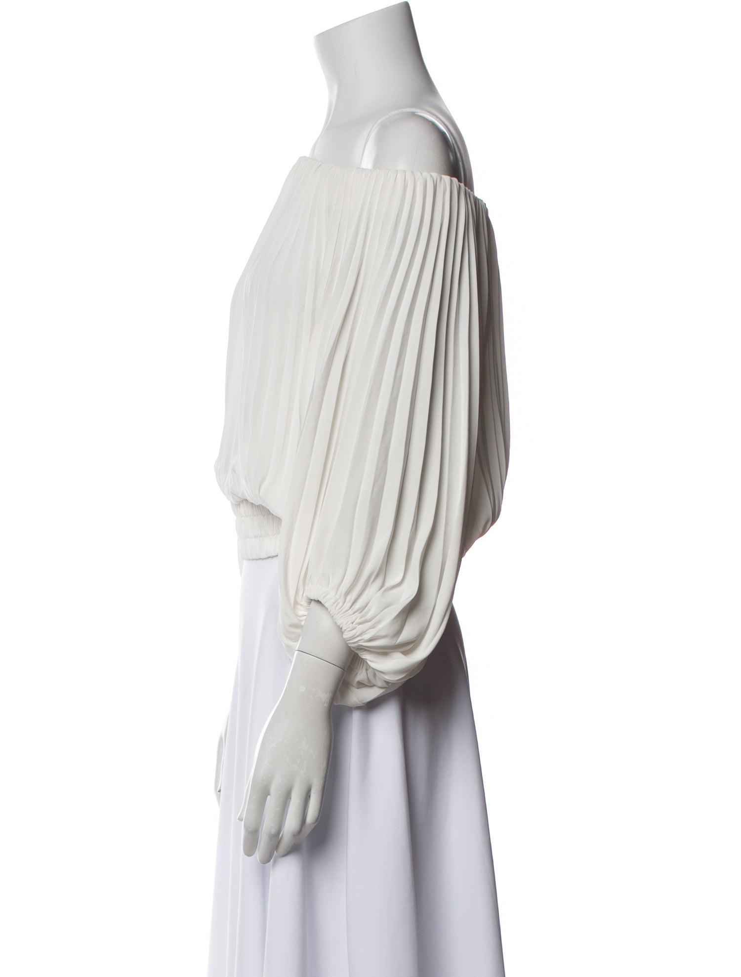 A.L.C. Off-The-Shoulder Three-Quarter Sleeve Crop Top