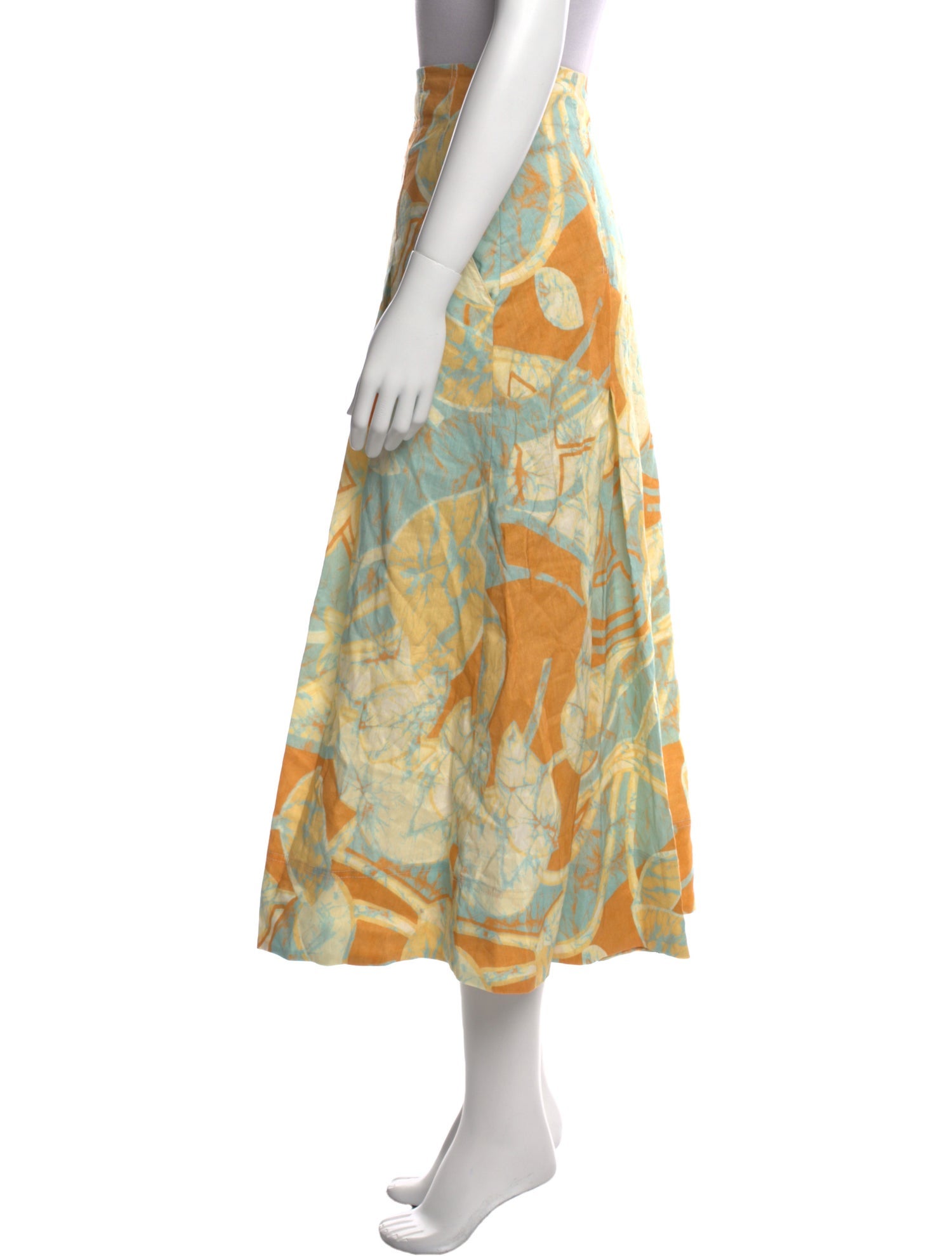 A.L.C. Linen Midi Length Skirt