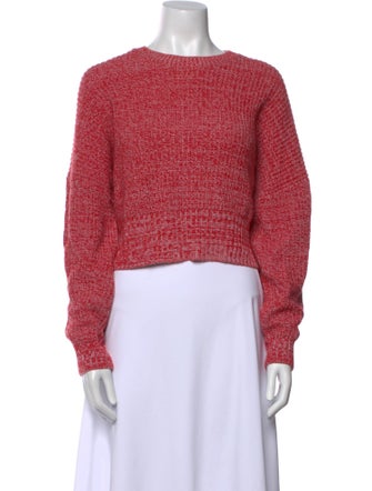 A.L.C. Bateau Neckline Long Sleeve Crop Top