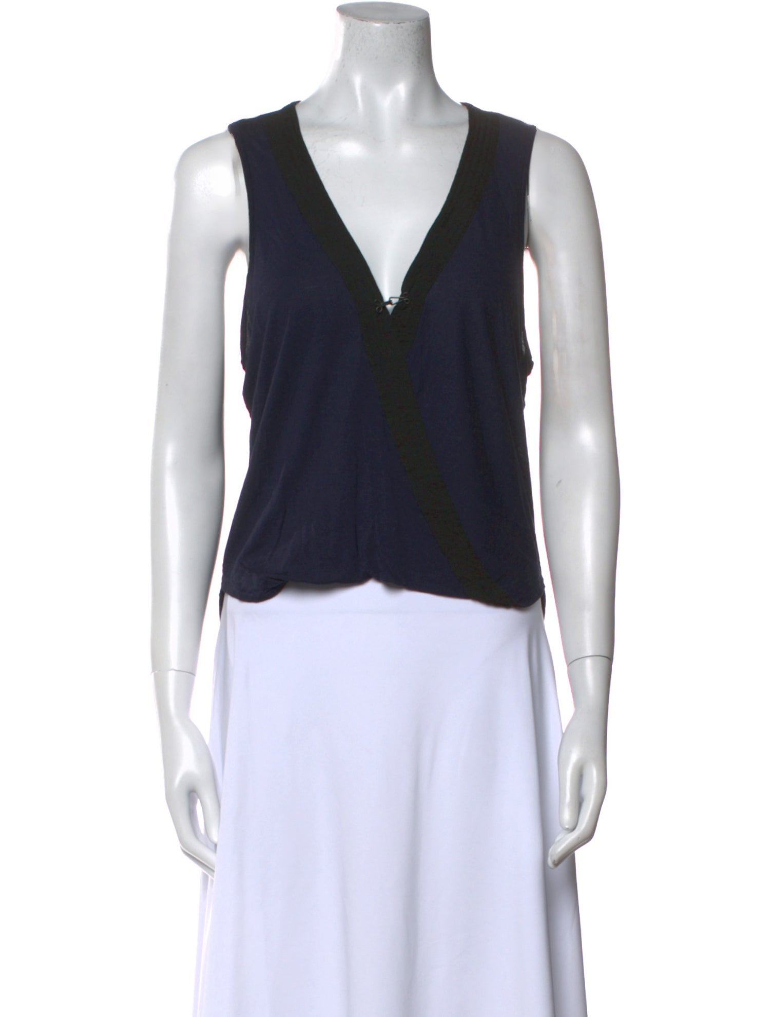 A.L.C. V-Neck Sleeveless Crop Top