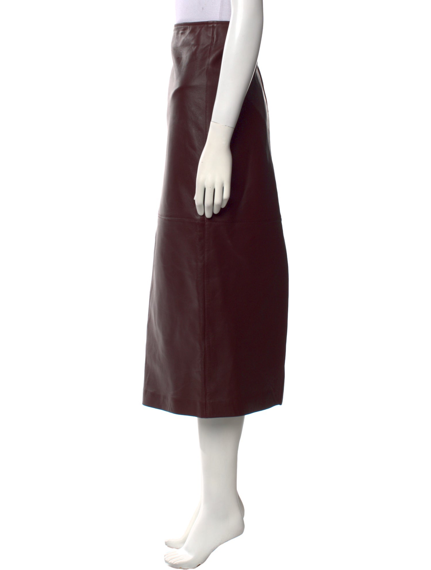 A.L.C. Lamb Leather Midi Length Skirt