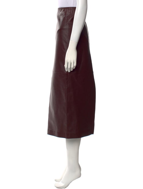 A.L.C. Lamb Leather Midi Length Skirt