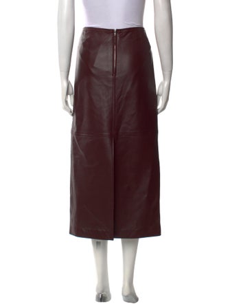 A.L.C. Lamb Leather Midi Length Skirt