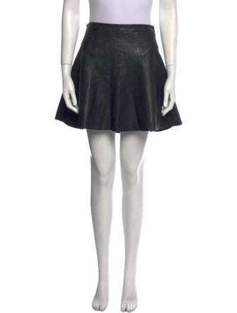 A.L.C. Calf Leather Mini Skirt