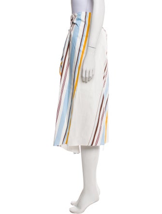 A.L.C. Striped Midi Length Skirt