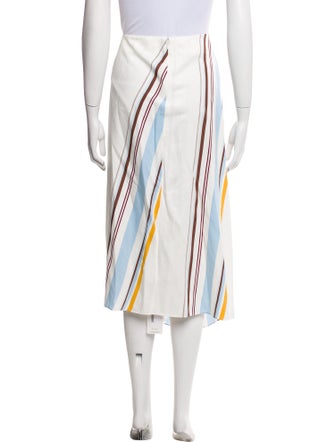 A.L.C. Striped Midi Length Skirt