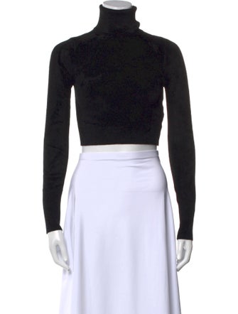 A.L.C. Turtleneck Long Sleeve Crop Top