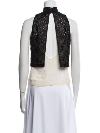 A.L.C. Mock Neck Sleeveless Crop Top