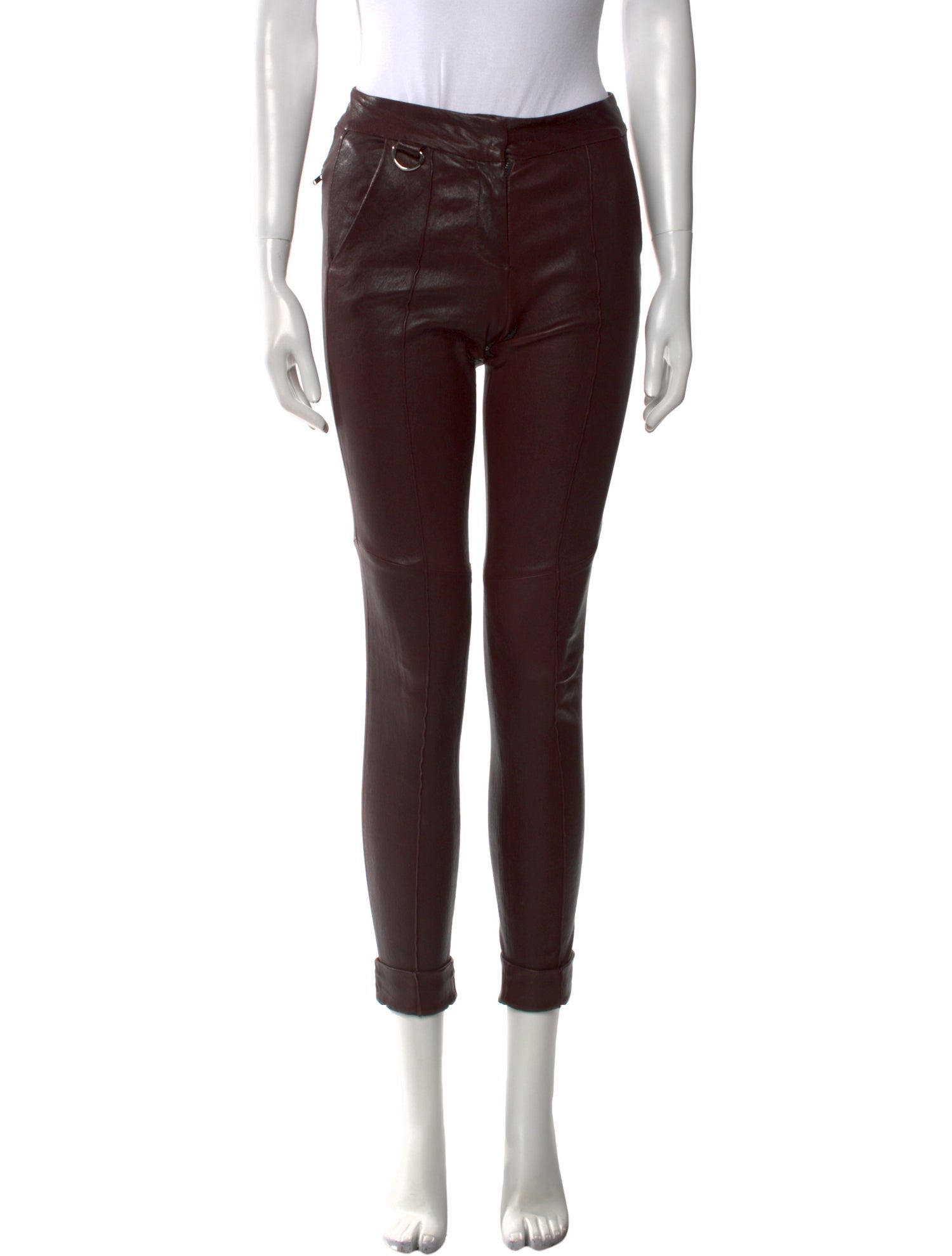 A.L.C. Lamb Leather Skinny Leg Pants