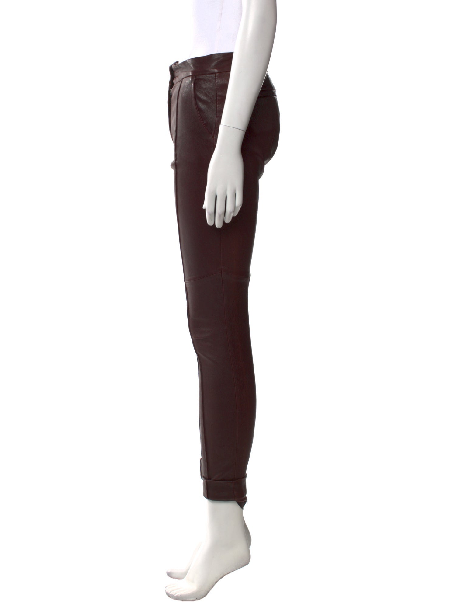 A.L.C. Lamb Leather Skinny Leg Pants