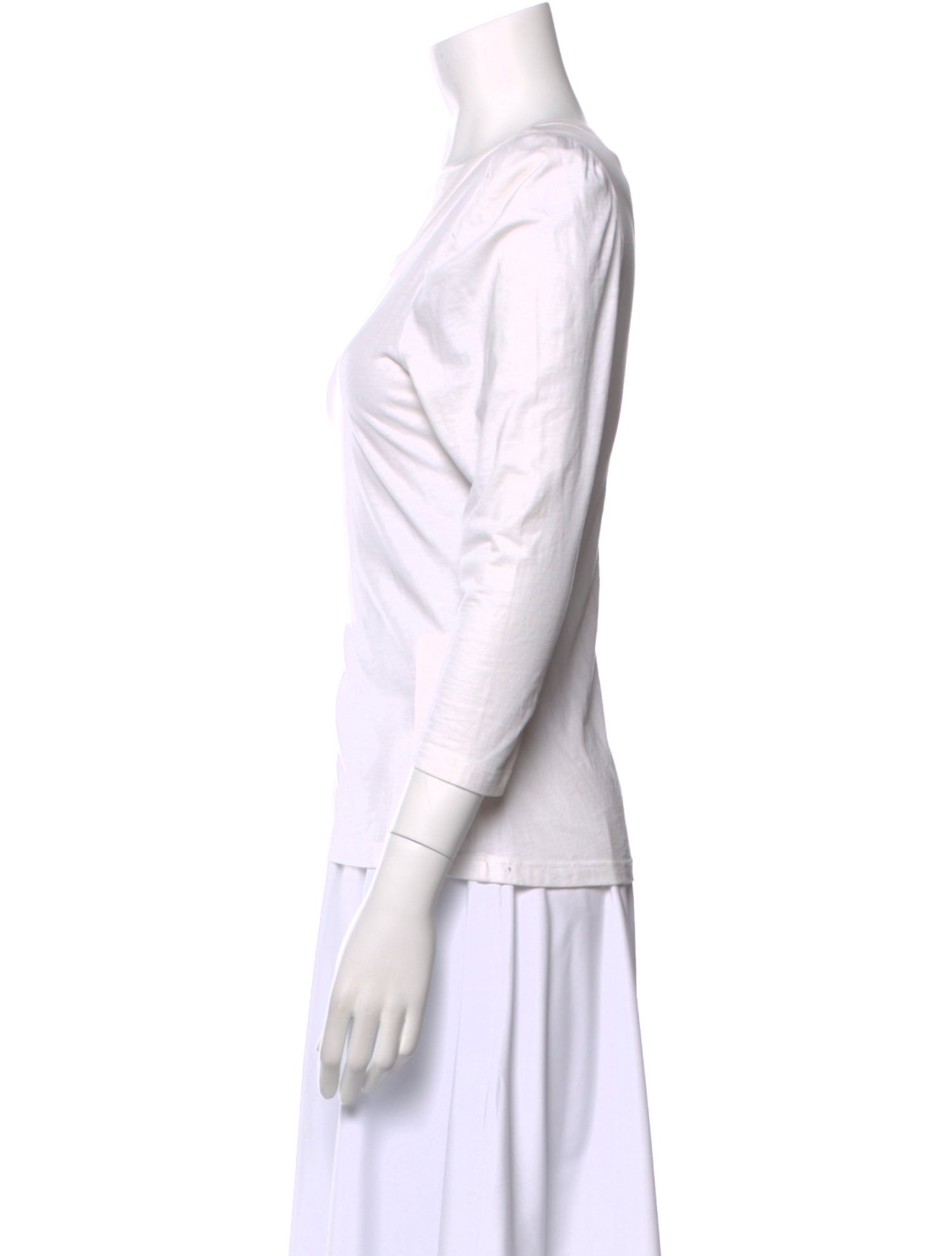 A.L.C. Scoop Neck Three-Quarter Sleeve Top