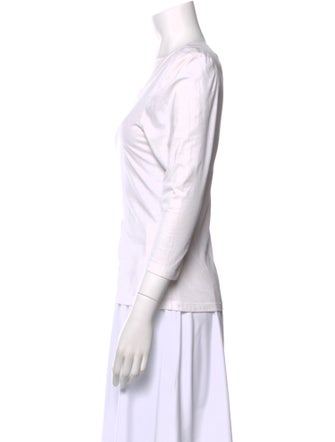 A.L.C. Scoop Neck Three-Quarter Sleeve Top