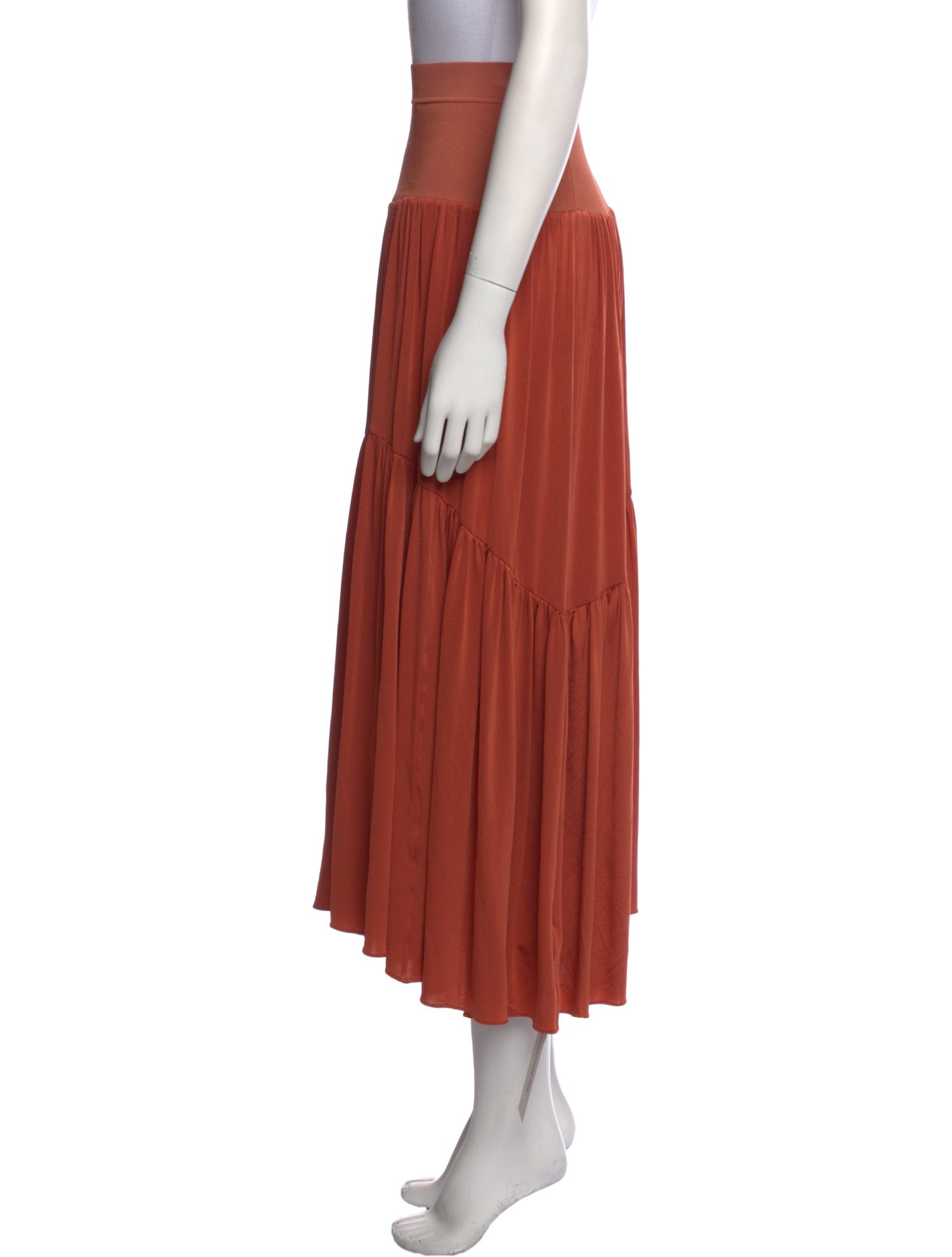 A.L.C. Pleated Accents Midi Length Skirt