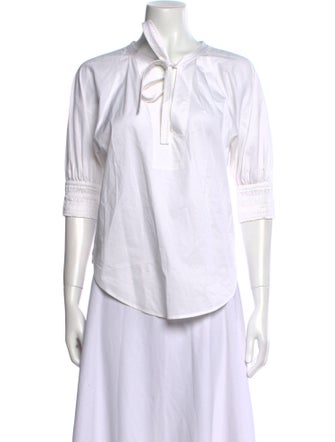 A.L.C. Three-Quarter Sleeve Button-Up Top