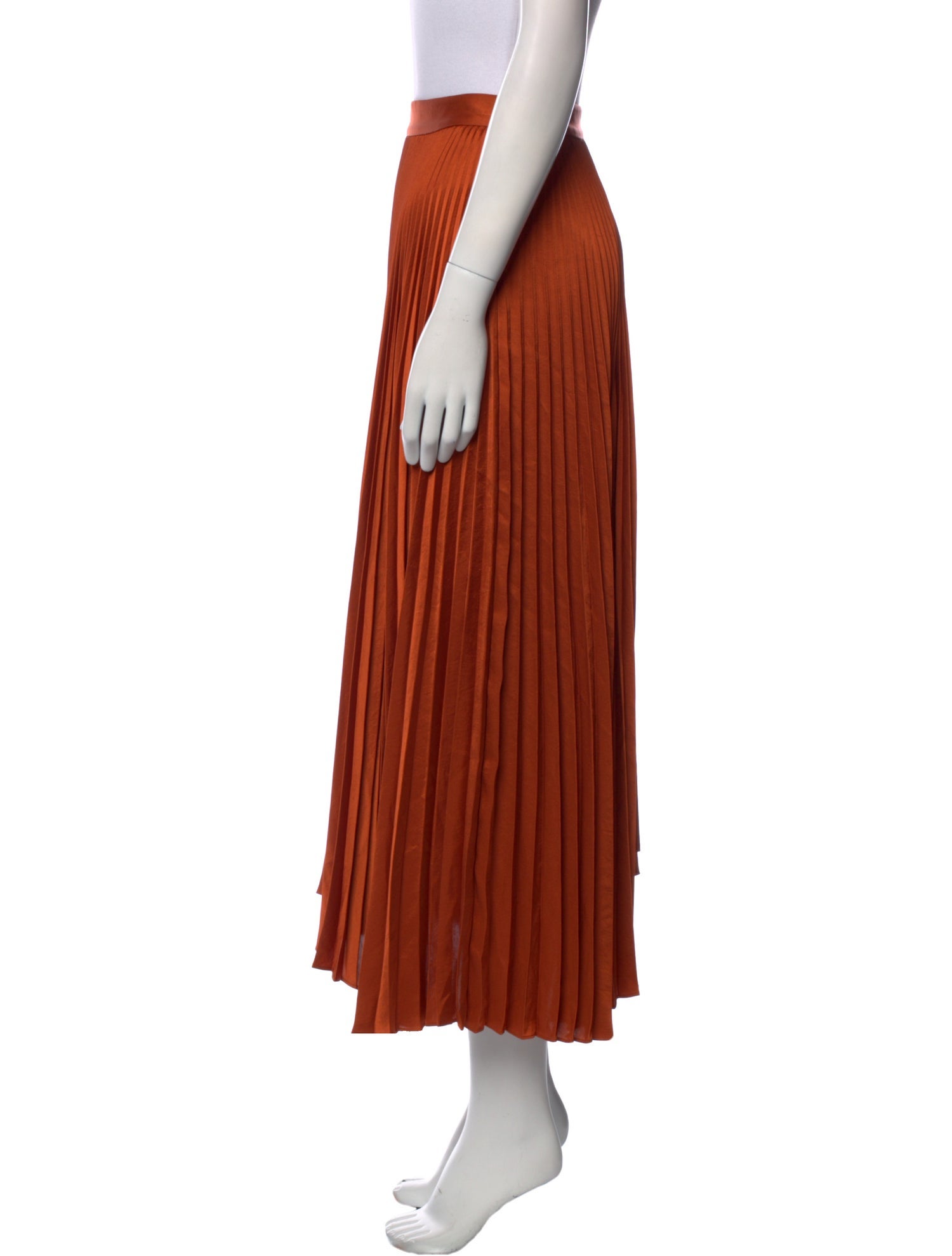 A.L.C. Pleated Accents Midi Length Skirt