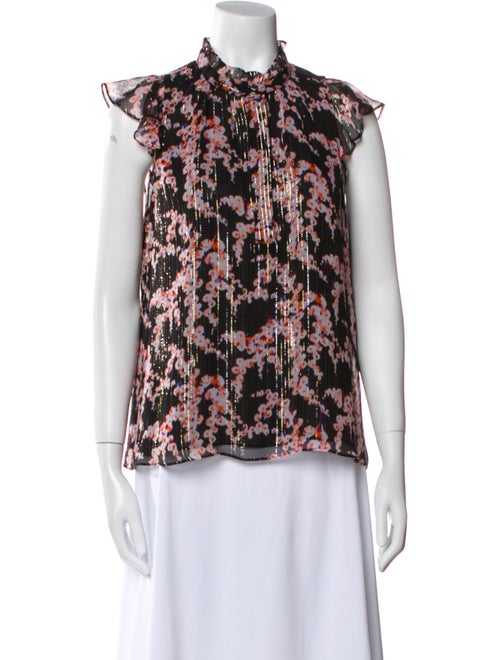 A.L.C. Silk Floral Print Blouse