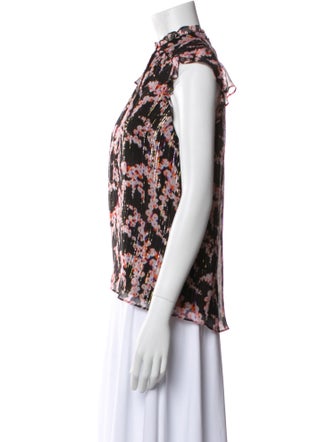 A.L.C. Silk Floral Print Blouse