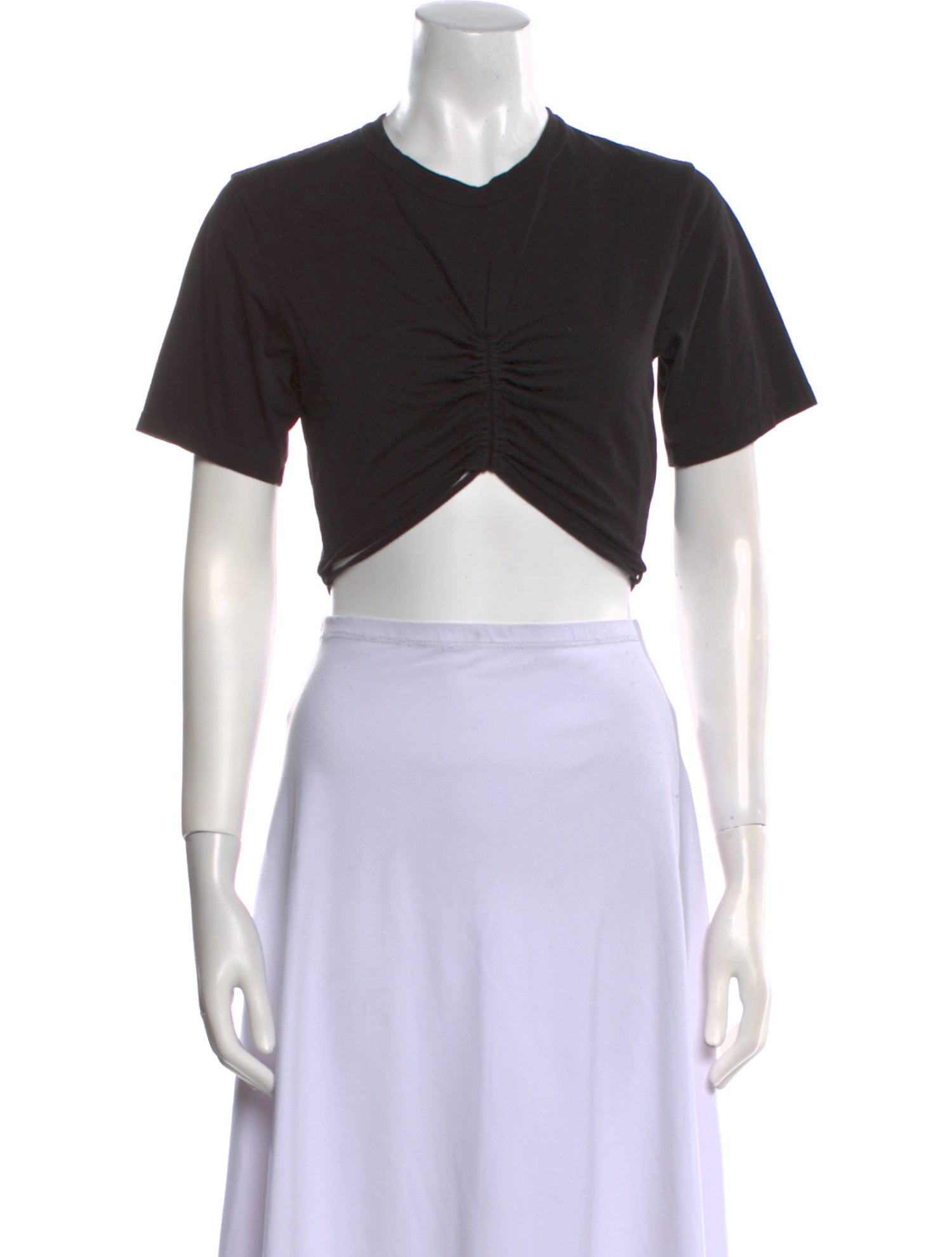 A.L.C. Crew Neck Short Sleeve Crop Top